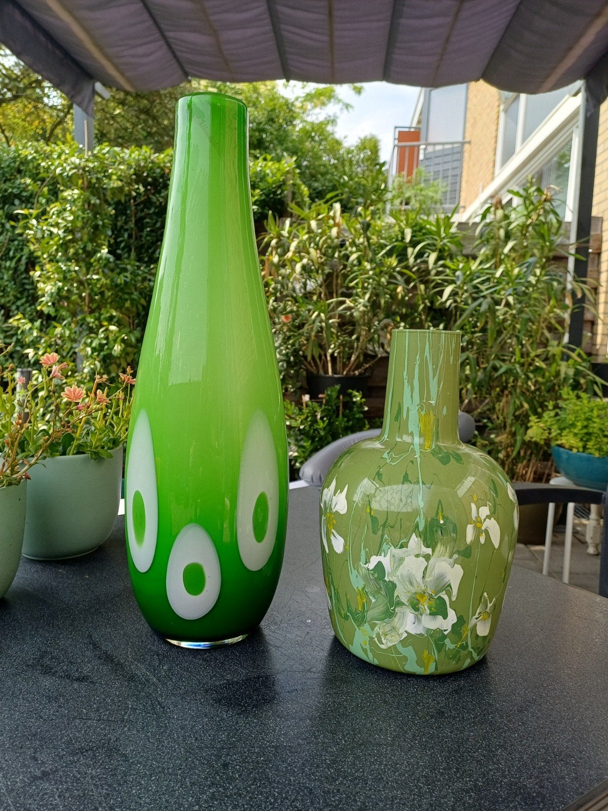 2 mooie vazen, Huis en Inrichting, Woonaccessoires | Vazen, Ophalen of Verzenden, Zo goed als nieuw, Overige kleuren, Glas