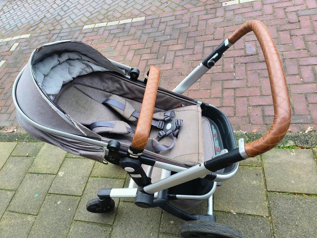 Joolz Day2 Earth Elephant Grey kinderwagen cognac leren hv, Kinderen en Baby's, Kinderwagens en Combinaties, Gebruikt, Kinderwagen