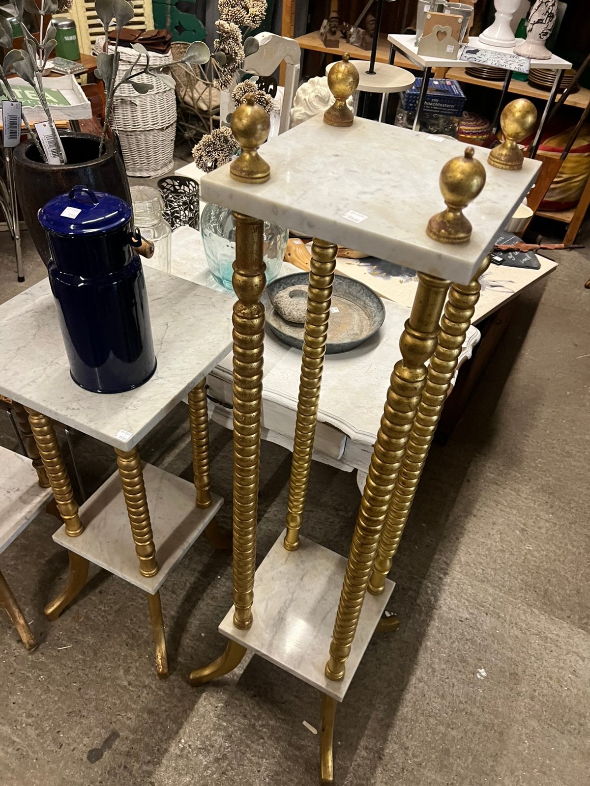 Brocante marmeren standaard, Ophalen, ., Zo goed als nieuw, .