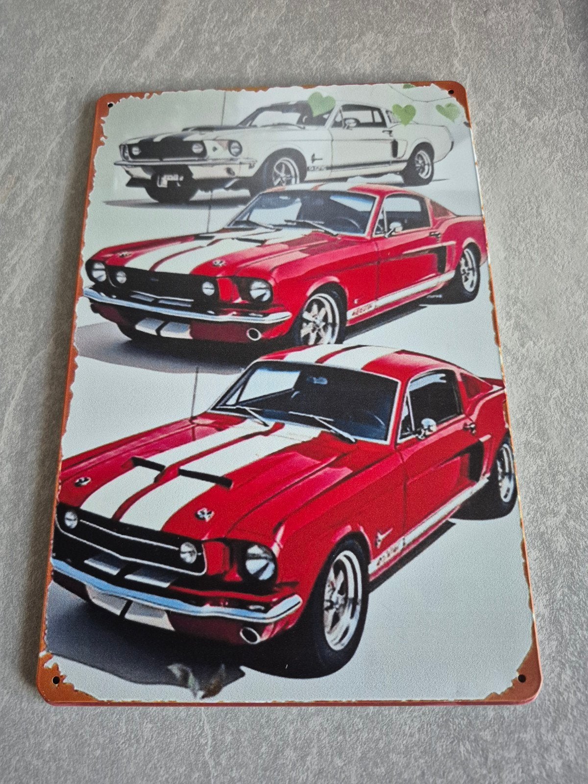 Vintage metalen reclamebord Ford Mustang, Ophalen of Verzenden, Zo goed als nieuw, Reclamebord
