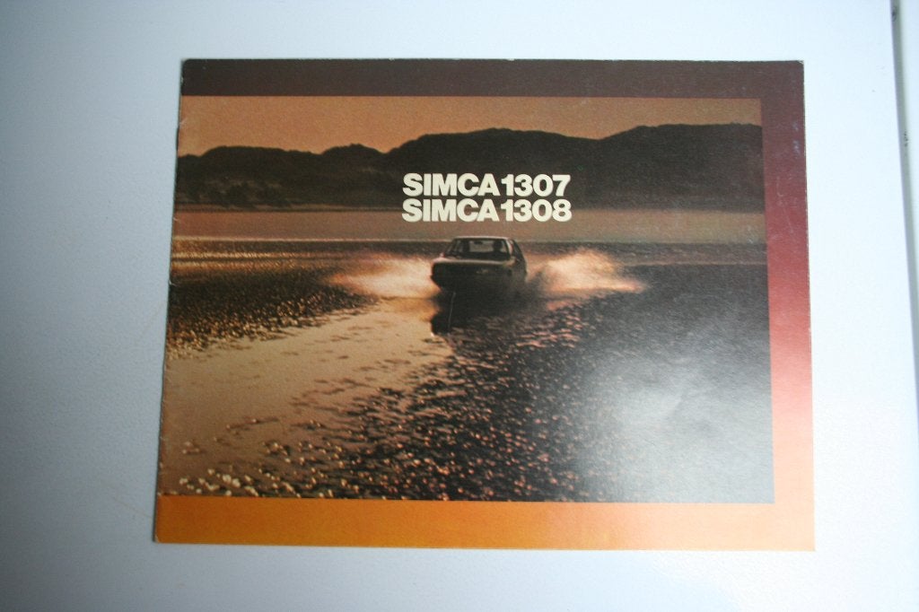 Folder Simca 1307/1308 (08-1975) (9), Ophalen of Verzenden, Nieuw, Overige merken