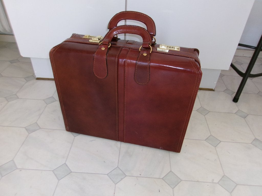Ralph Boyer - Lederen Koffer, Sieraden, Tassen en Uiterlijk, Koffers, Gebruikt, Slot, Ophalen of Verzenden, Minder dan 35 cm