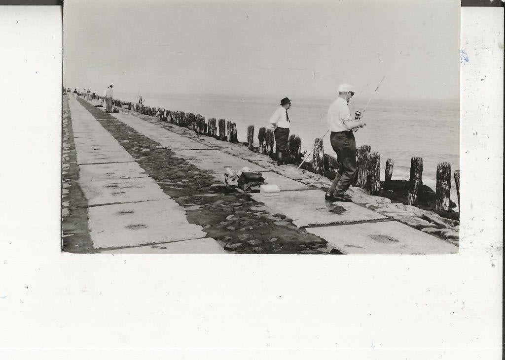 Hoek van Holland Vissen op de Pier Spanjersberg, Ophalen of Verzenden, Ongelopen, Zuid-Holland