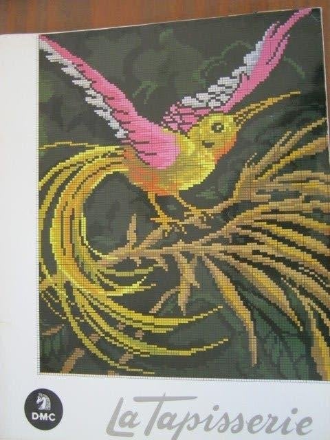 Borduurblad vol kleurenpatronen  La Tapisserie zie foto 5062, Verzenden, Zo goed als nieuw, Handborduren, Patroon