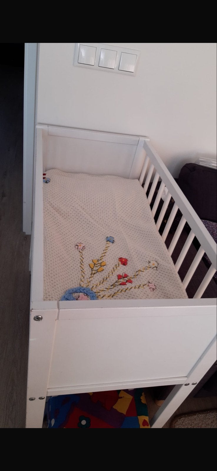 Witte Co-sleeper/Wiegje voor baby's, Ophalen, Gebruikt, Wieg
