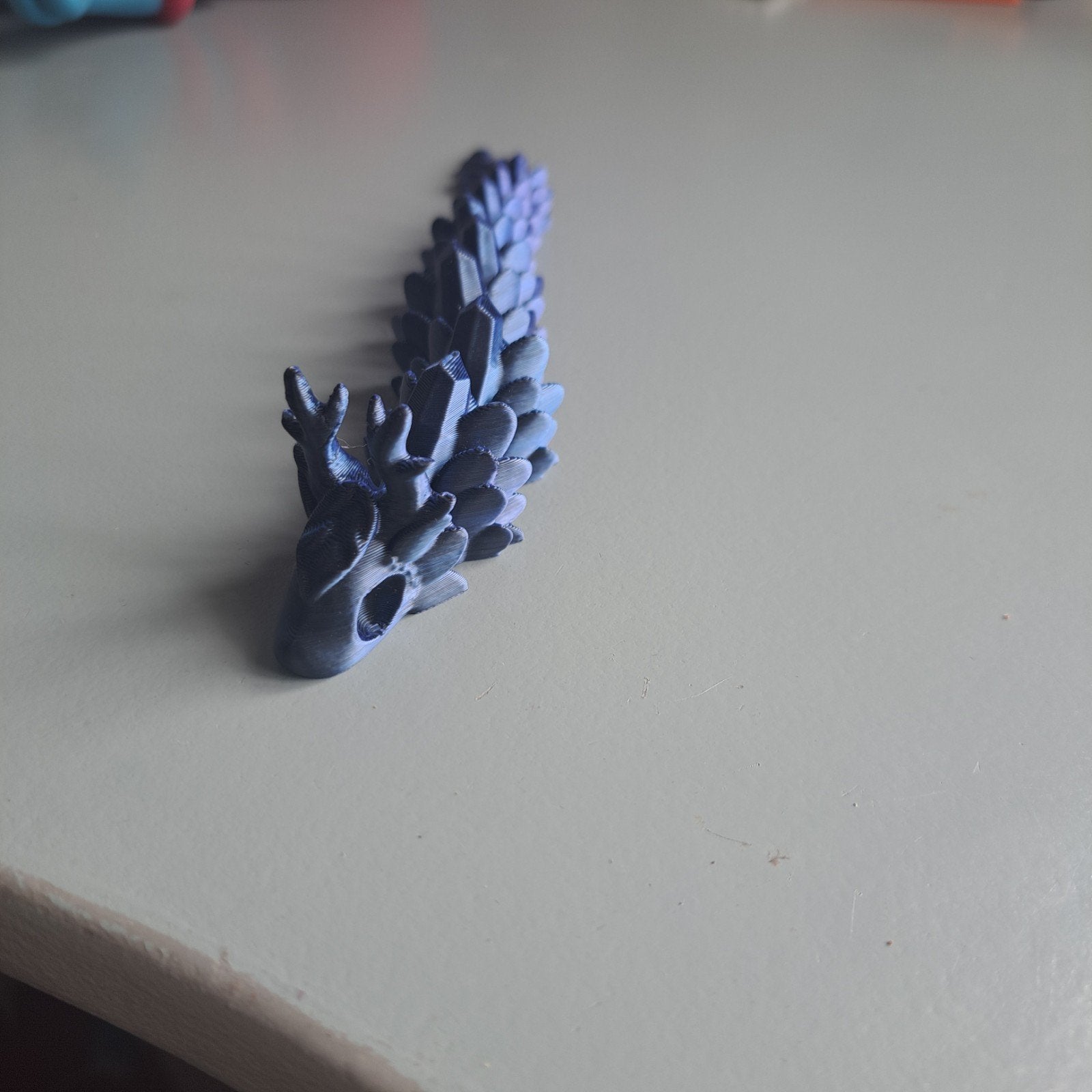 Flexibele 3D-geprinte draak - Blauw/Paars, Ophalen of Verzenden, Nieuw