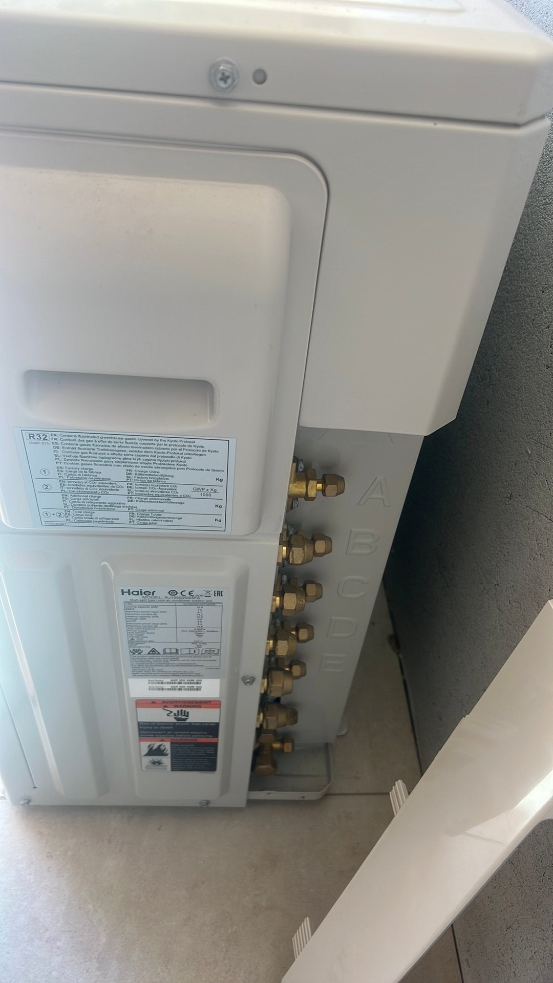 Haier 10kw 5U105S2SS5FA multisplit 5 binnen units, 3 snelheden of meer, Ophalen of Verzenden, Zo goed als nieuw, 100 m³ of groter