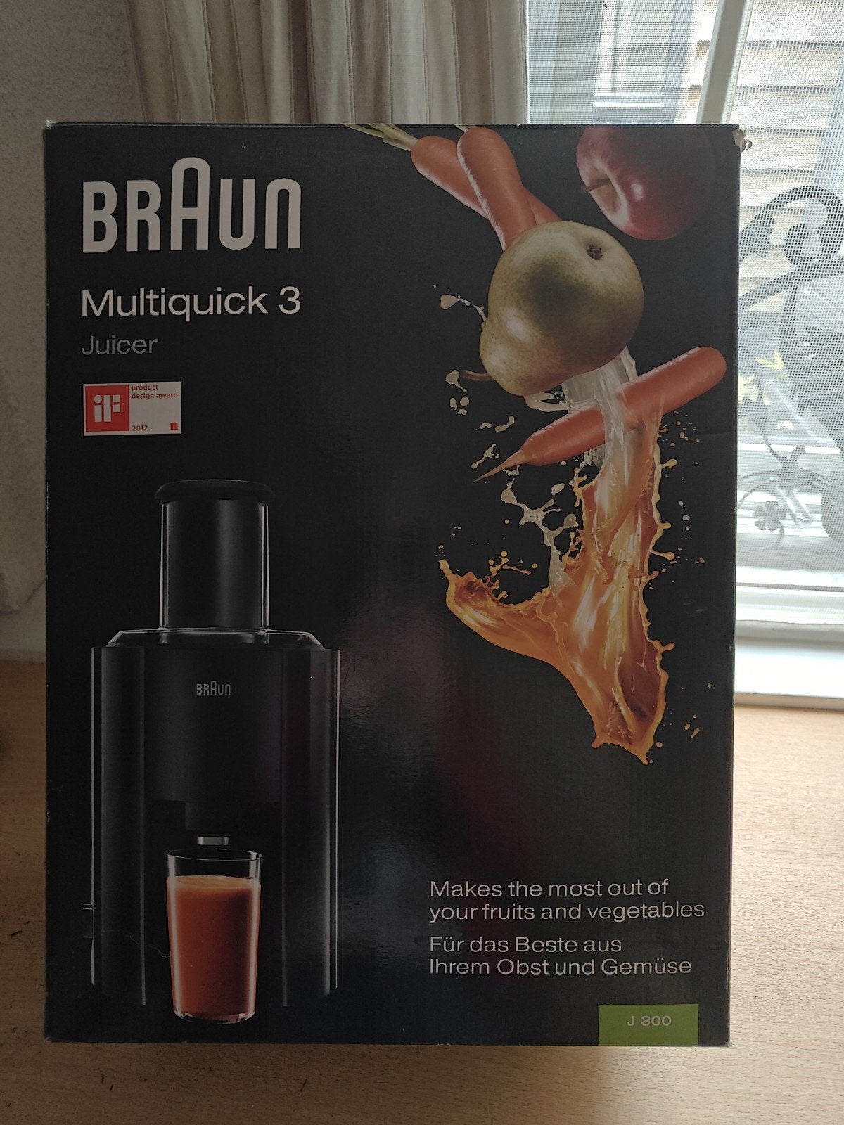 Braun Multiquick 3 J300 sapcentrifuge - Zo goed als nieuw, Ophalen of Verzenden, Zo goed als nieuw, Elektrisch, Sapcentrifuge