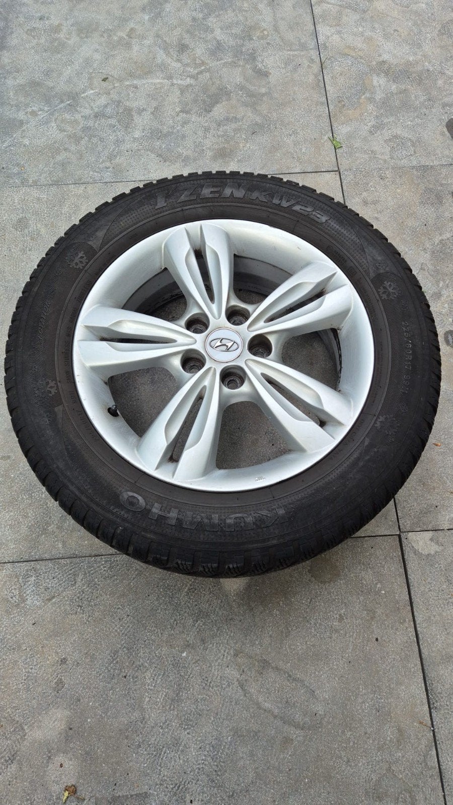 Originele Hyundai wielen set met reservewiel 225/60/17, Ophalen of Verzenden