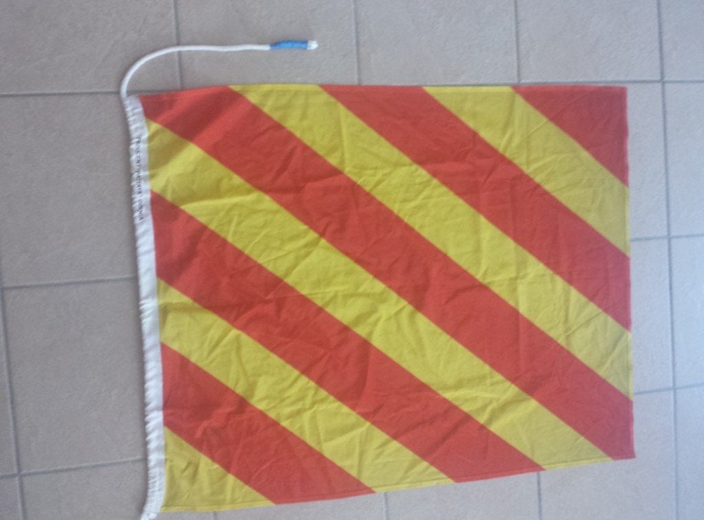 Vlag Yankee JAN-KI (YANG-KI) – MKS signaalvlag – nautische, Ophalen of Verzenden, Zo goed als nieuw