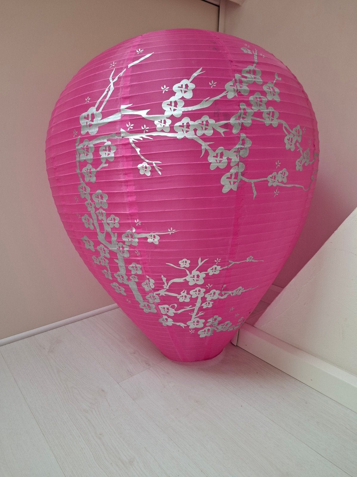 Lampion/lampenkap met bloesemtak, Ophalen, Zo goed als nieuw