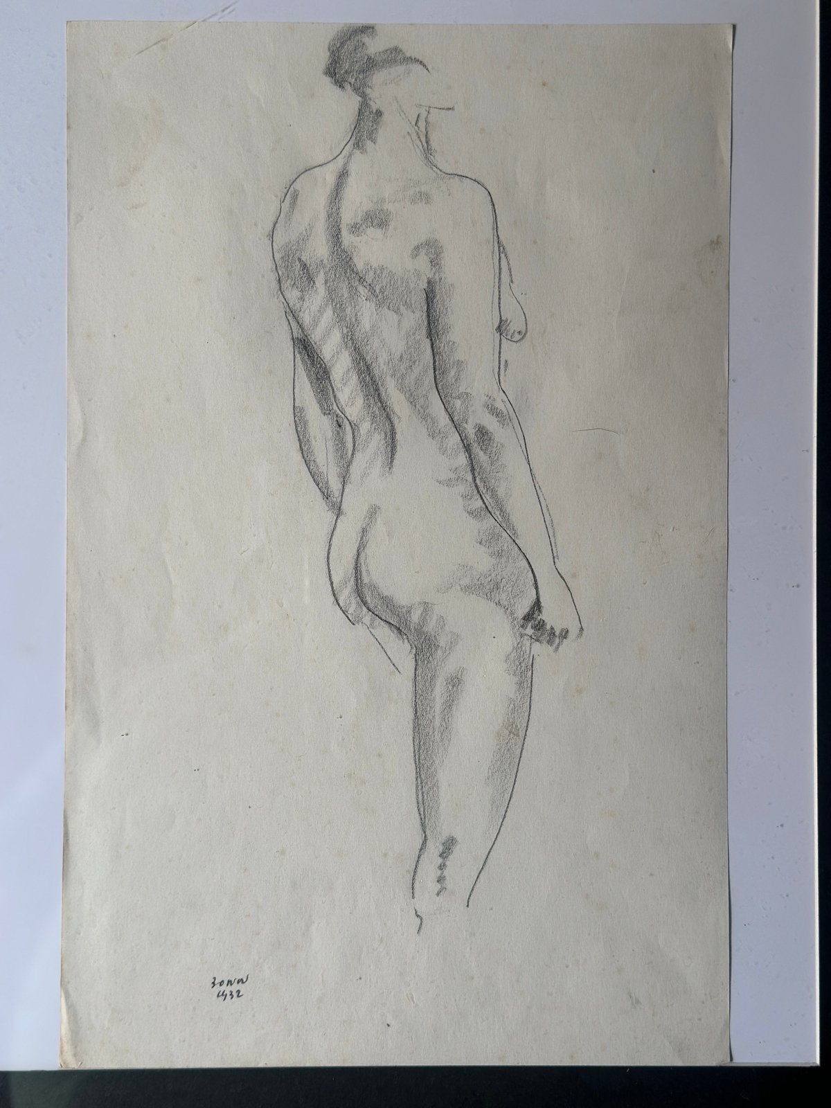 willy boers 1932 tekening gemaakt in zijn periode in Parijs, Ophalen of Verzenden