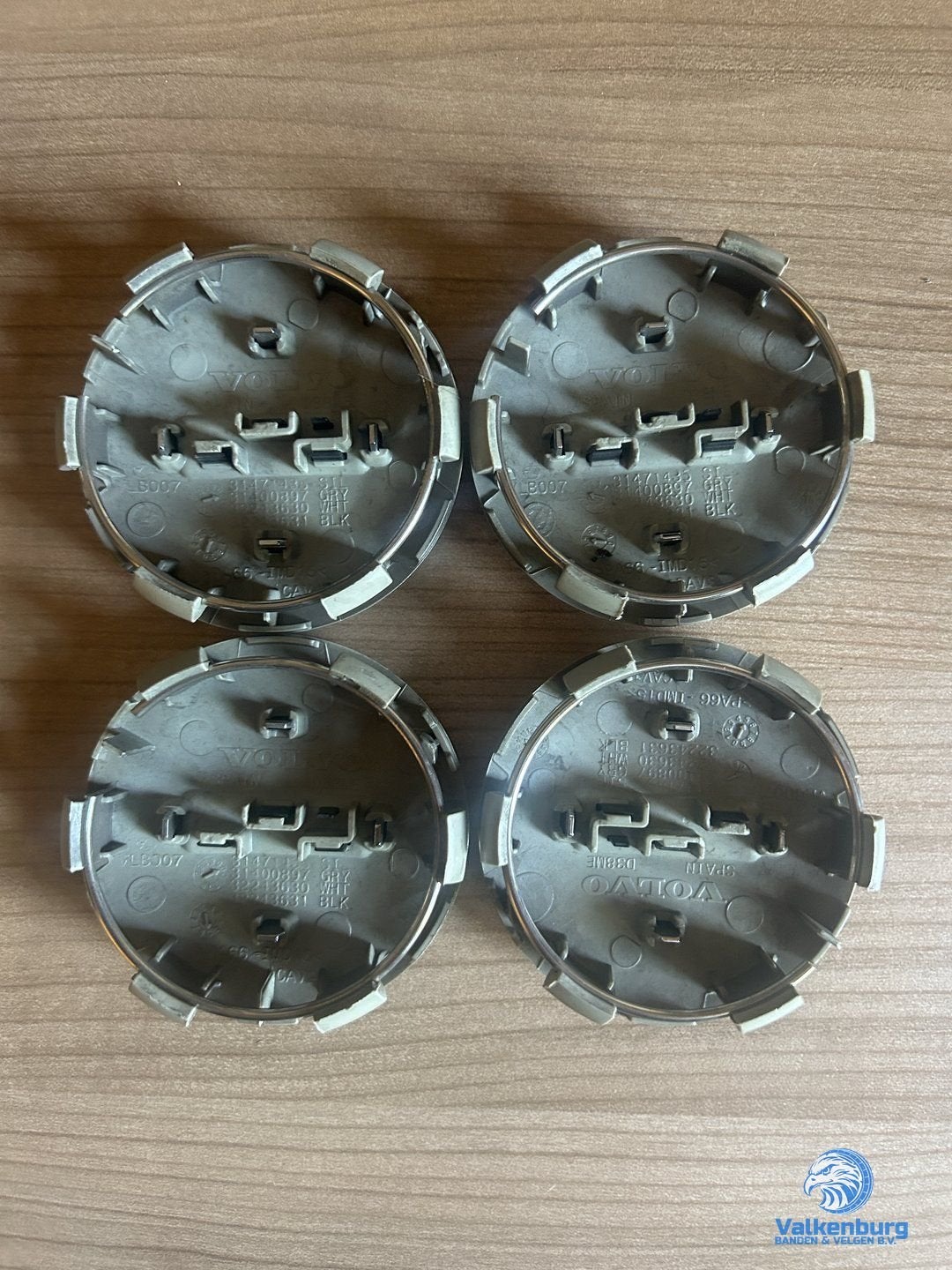 ORIGINELE Volvo naafkap naafdop set zilver chroom, Gebruikt, -, Verzenden, -