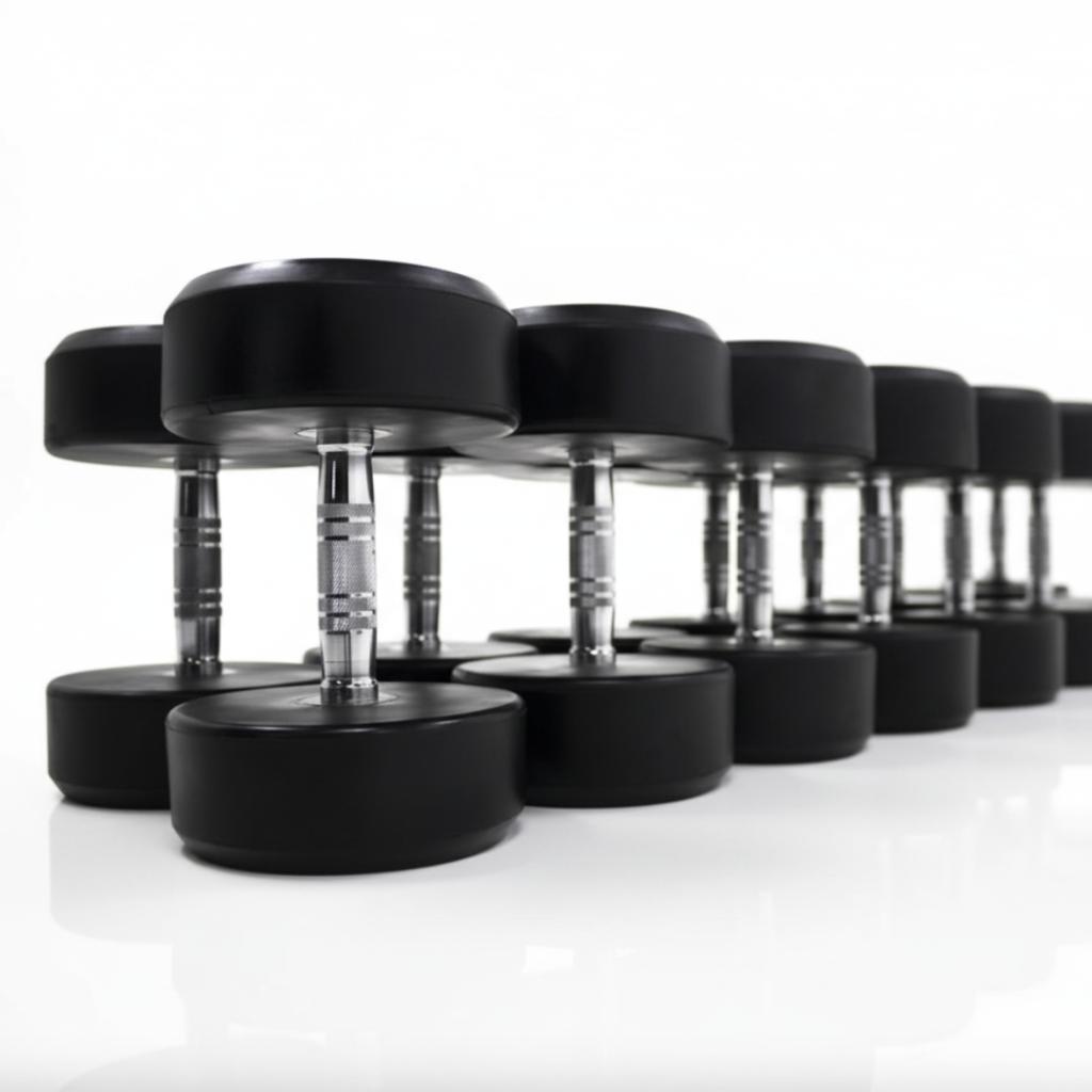 LAAGSTE PRIJS Ronde Round PU Dumbbells 2KG | 2-20KG / 2-30KG, PH Fitness, Nieuw, Ophalen of Verzenden, Info@phfitness.nl
