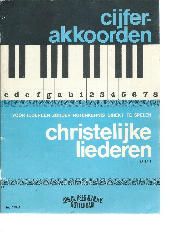 Cijferakkoorden Chr. liederen band 1, Muziek en Instrumenten, Bladmuziek, Gebruikt, Thema, Religie en Gospel, Overige instrumenten