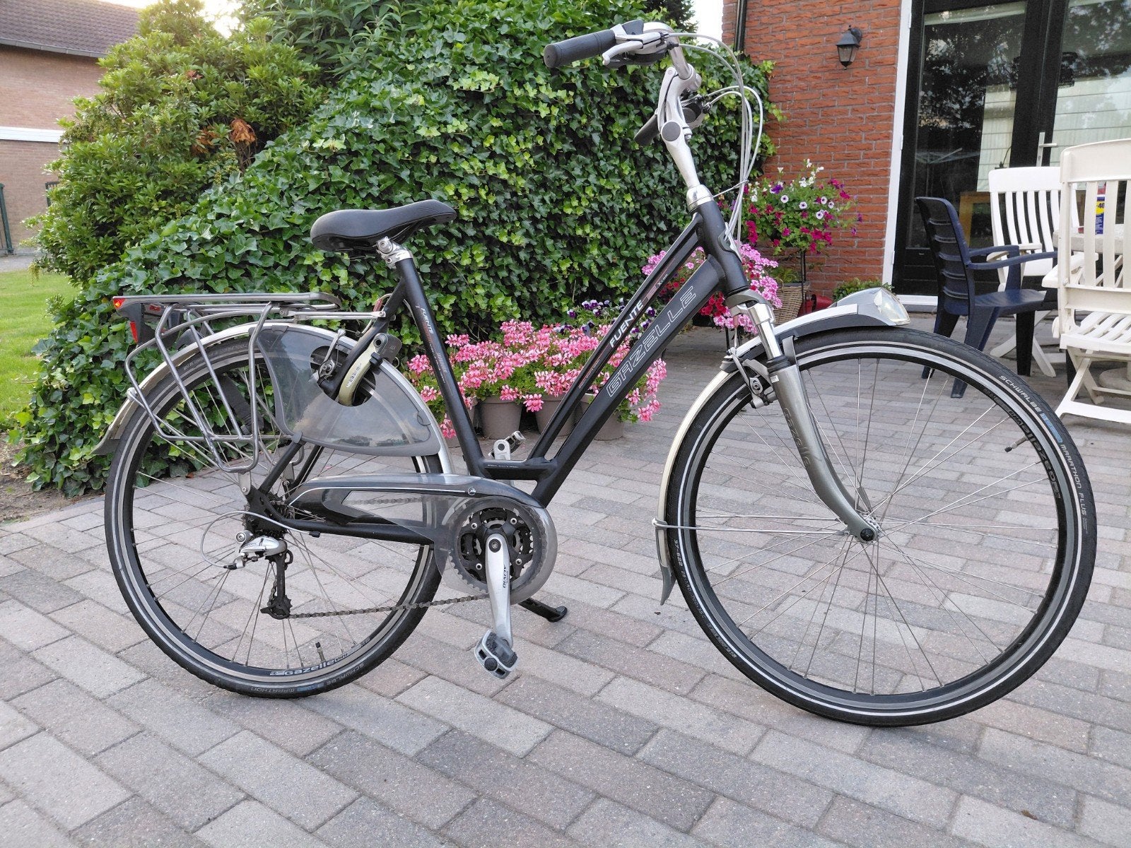 Gazelle fuente xtra damesfiets, Ophalen, 28 inch, Gebruikt, 56 cm of meer