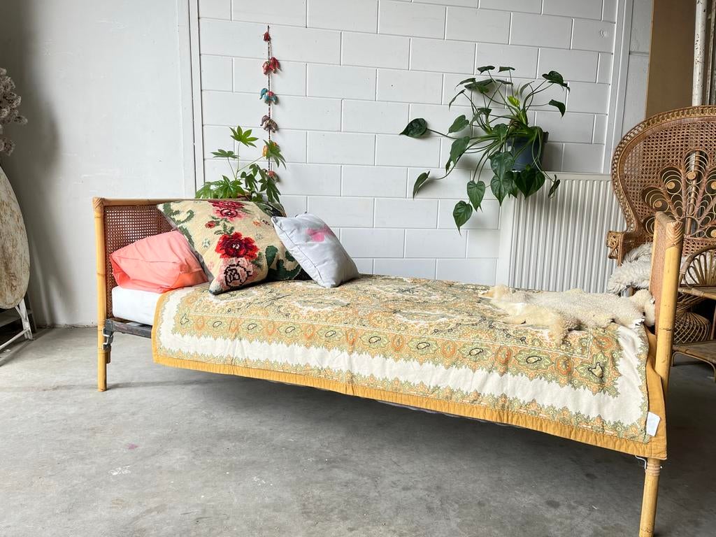 Rotan bed rotan kinderbed boho bed Dal Vera, Kinderen en Baby's, Kinderkamer | Bedden, Ophalen, Gebruikt, 180 cm of meer, 85 tot 100 cm