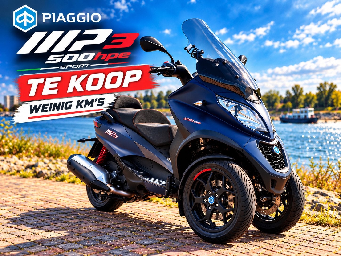 Piaggio MP3 500 HPE Sport – slechts 7.443 km, Ophalen, Zo goed als nieuw
