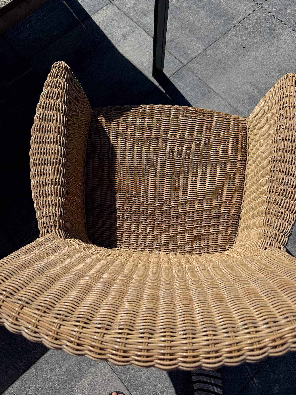 S.M. Slootstra Outdoor rotan stoel, Huis en Inrichting, Stoelen, Gebruikt, Overige kleuren, Riet of Rotan, Ophalen of Verzenden