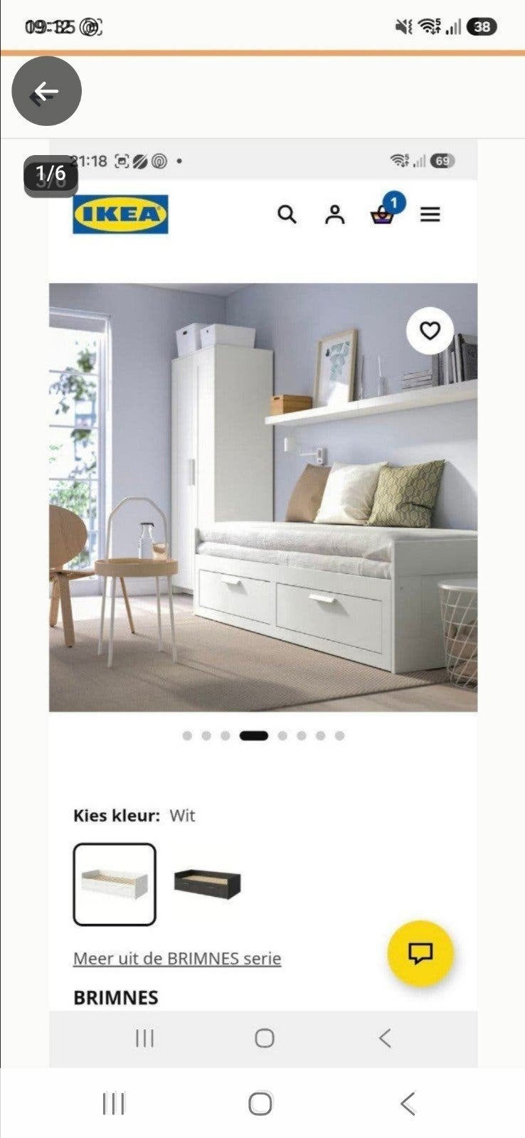 bed ikea Brimnes 80x200 tot 160x200, Kinderen en Baby's, Kinderkamer | Complete kinderkamers, Ophalen, Zo goed als nieuw, Jongetje of Meisje