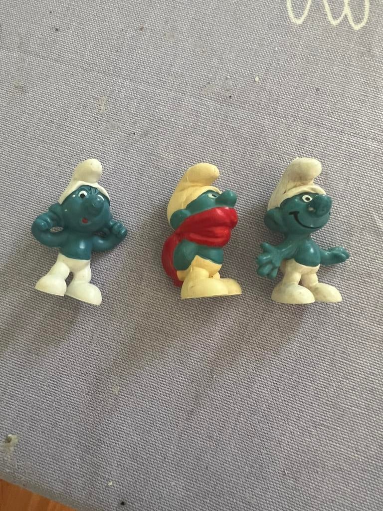 3 hele oude vintage smurfen, Verzamelen, Smurfen, Ophalen of Verzenden, Zo goed als nieuw, Verschillende Smurfen