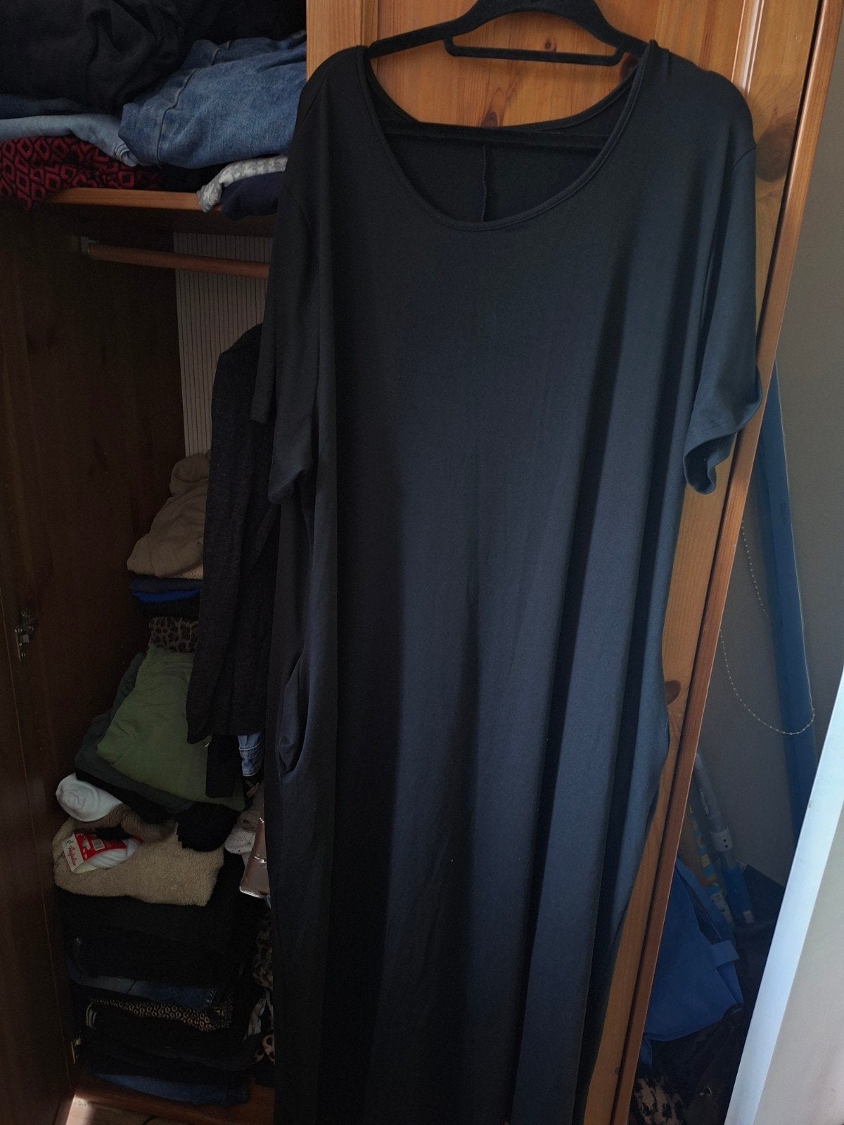 Nieuwe Zwarte XXXL Jurk van Polyester/Elastaan, Ophalen of Verzenden, Nieuw, Maat 46/48 (XL) of groter, Zwart