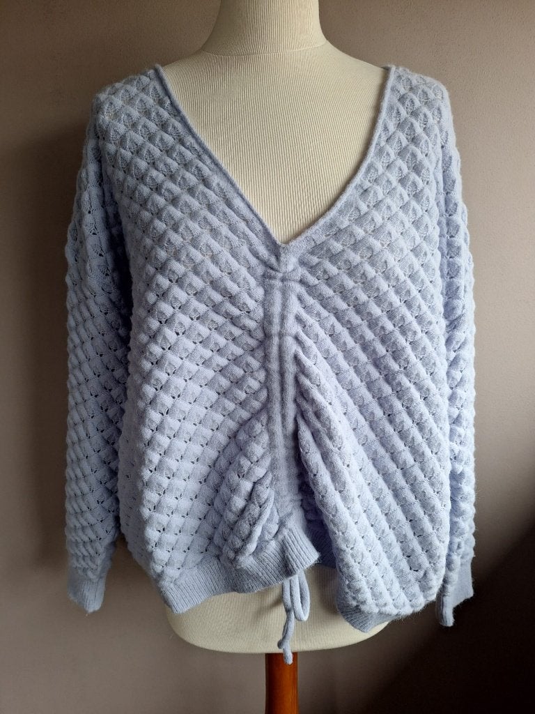 Nieuwe lichtblauwe stretch trui, maat L/XL, Ophalen of Verzenden, Nieuw, Maat 42/44 (L), Blauw