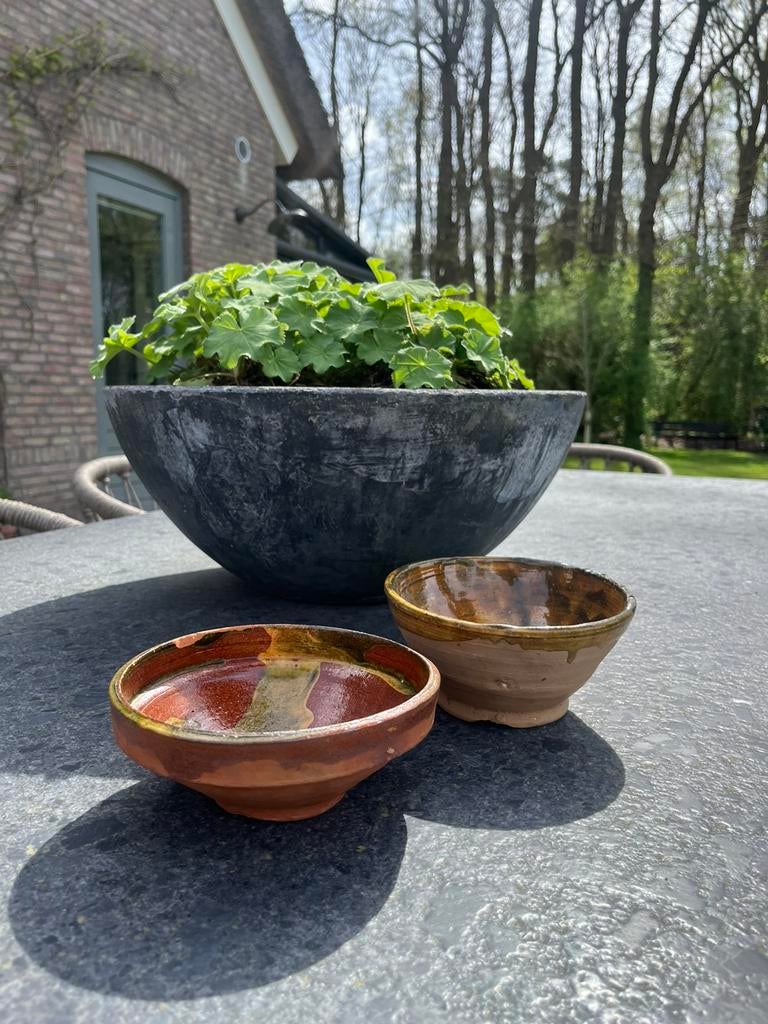 2 stuks kleine terracotta schaaltjes, Ophalen of Verzenden