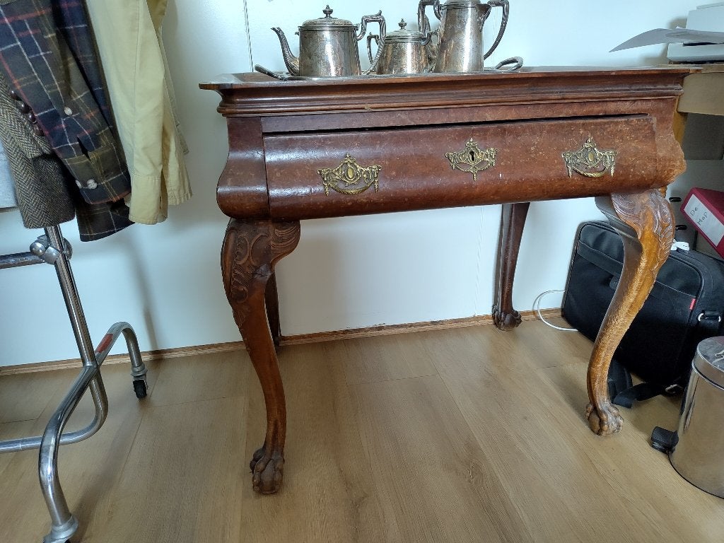 noten houten tafel, Ophalen