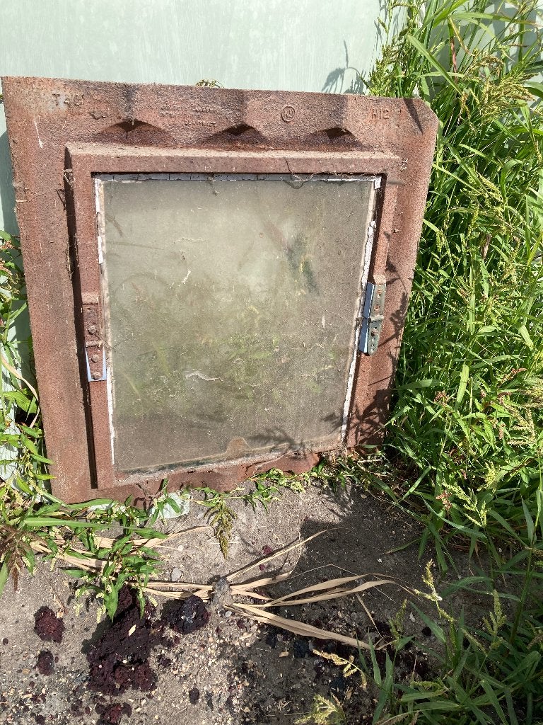 Gietijzeren dakramen met glas, Doe-het-zelf en Verbouw, Glas en Ramen, Ophalen, Gevelraam of Ruit, Gebruikt, Minder dan 80 cm