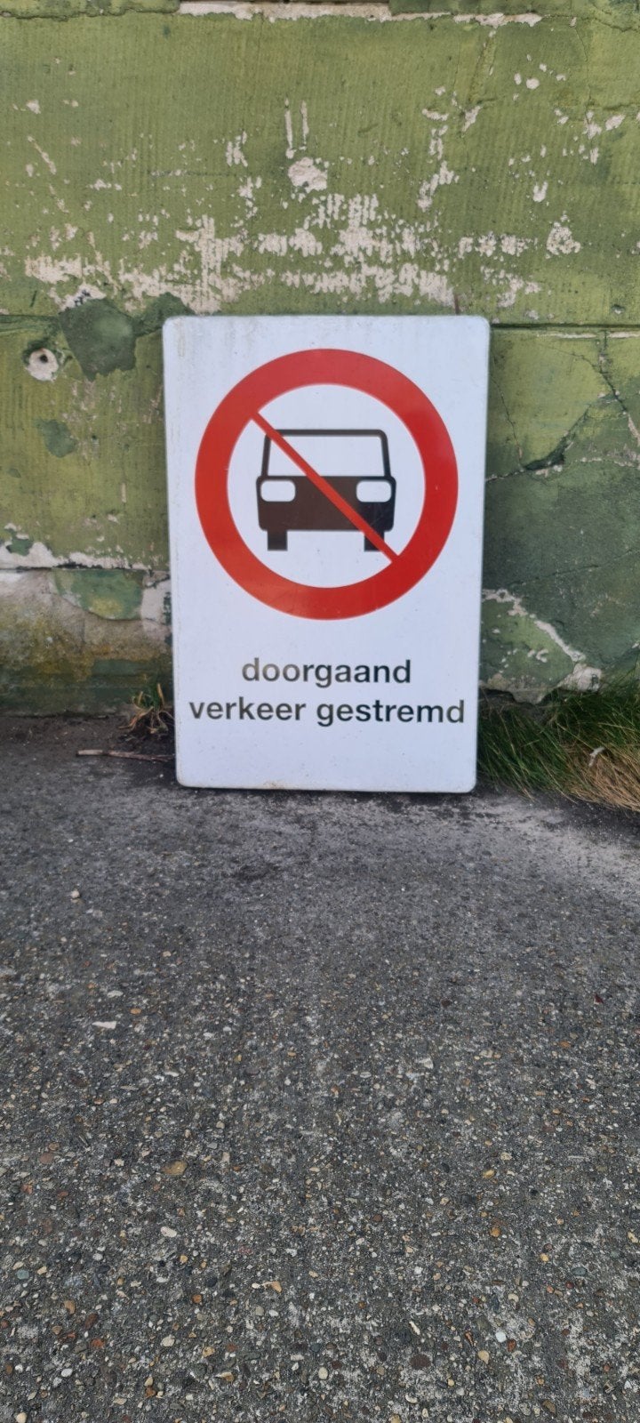 verbod voor motorvoertuigen - Verkeersbord, Ophalen, Reclamebord