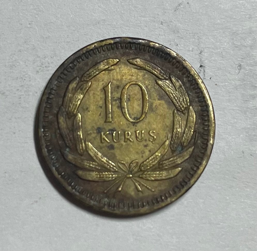 10 kurus Turkije 1956, Ophalen of Verzenden, Overige landen