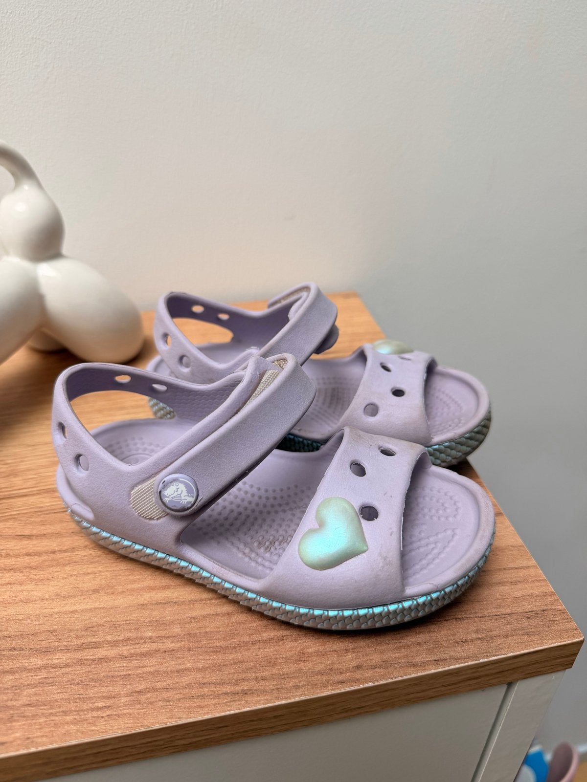 Crocs sandalen paars maat C8 (ongeveer 24/25), Ophalen of Verzenden, Gebruikt, Meisje, Schoenen