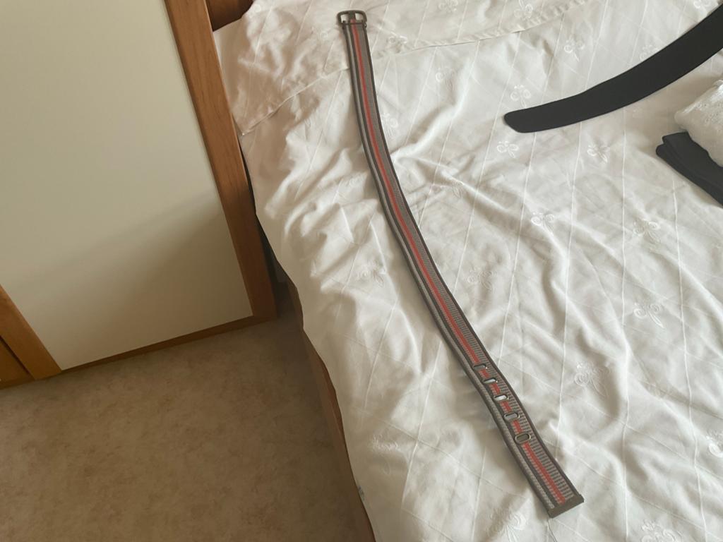 Yessica gestreepte riem - Zo goed als nieuw, Kleding | Dames, Riemen en Ceinturen, Overige kleuren, Heupriem, Ophalen of Verzenden