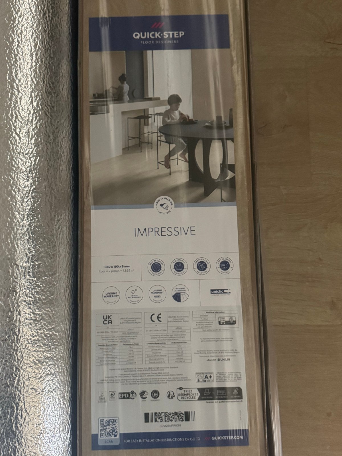 2 pakken Quick-Step laminaat en ondervloer, Ophalen, Nieuw, Minder dan 5 m², 10 tot 30 cm