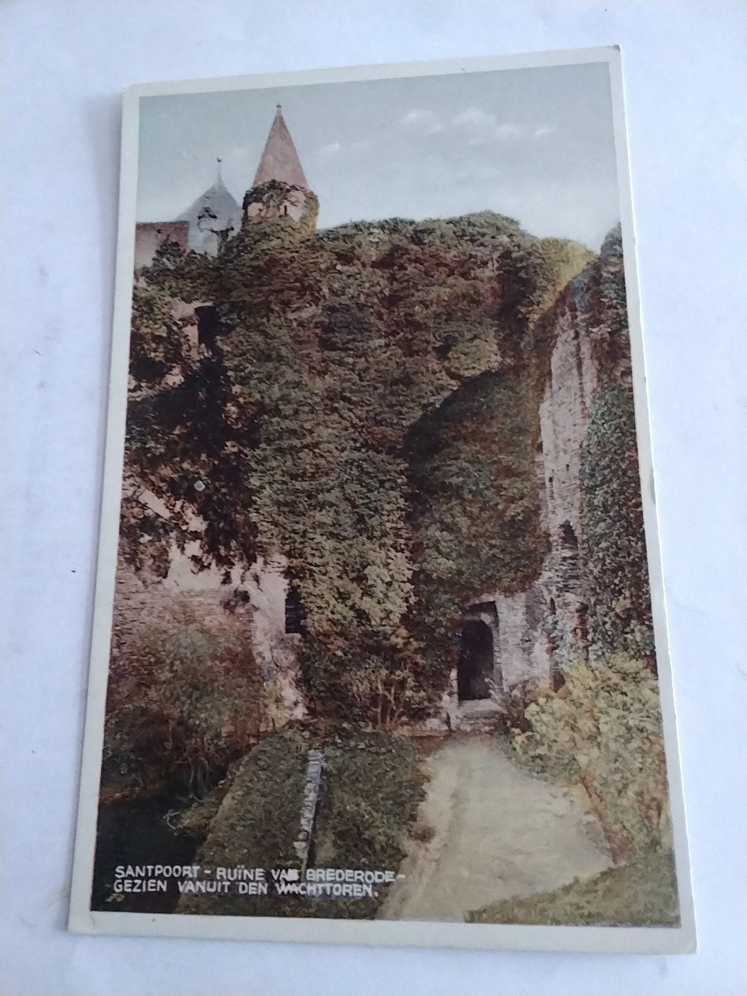 Oude Ansichtkaart Santpoort - Ruïne van Brederode, Ophalen of Verzenden, 1920 tot 1940, Gelopen, Noord-Holland