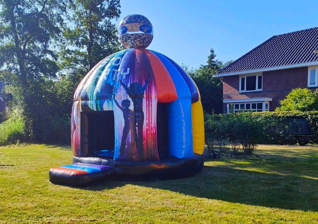 Springkussen Disco te koop 5 meter doorsnede, Ophalen, Gebruikt, Overige