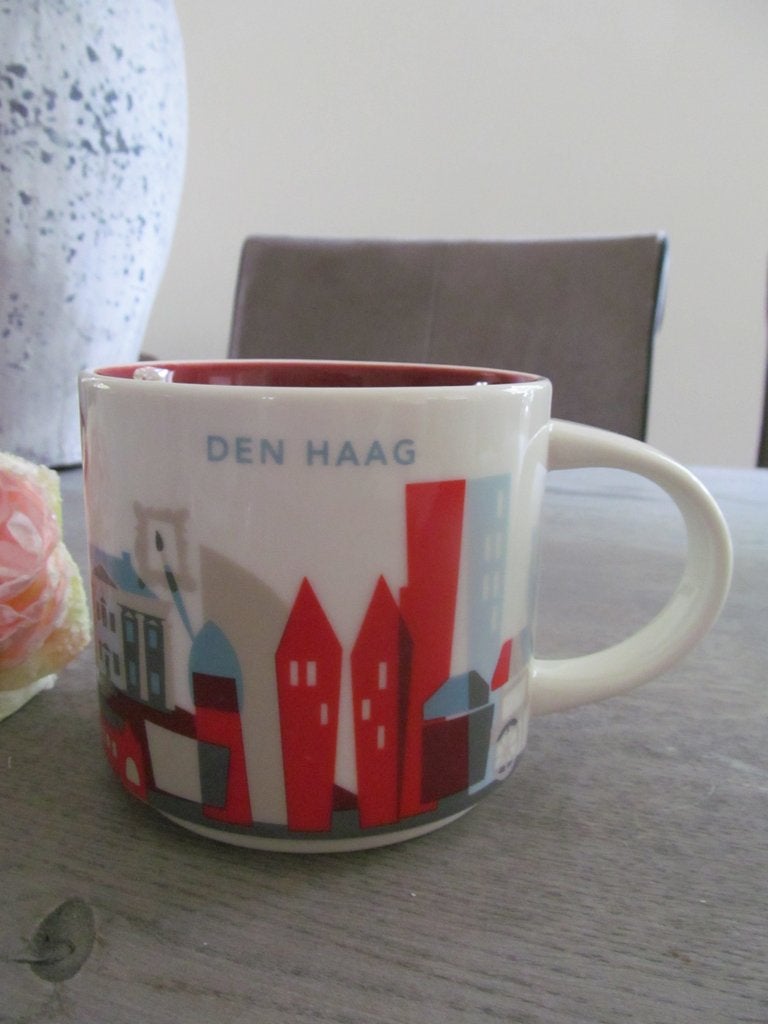 Starbucks You are Here Collection Den Haag Beker 414 ml, Verzamelen, Ophalen of Verzenden, Zo goed als nieuw, Porselein, Overige typen