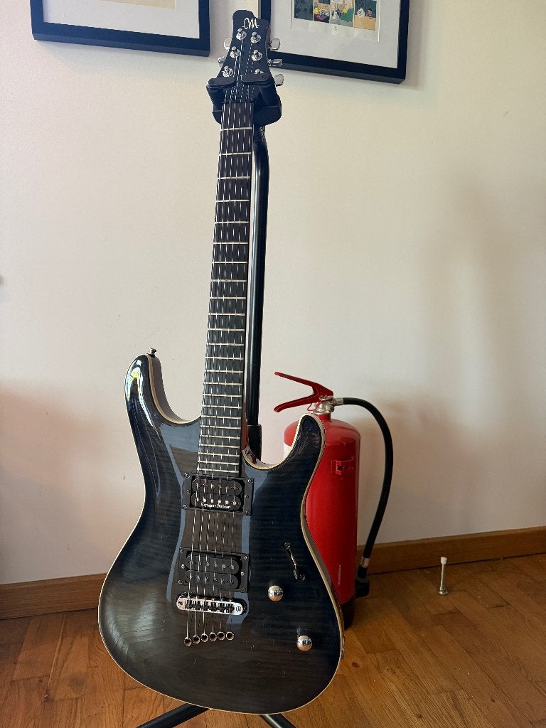 Mayones Setius 6 Custom + Piezo, Ophalen of Verzenden, Zo goed als nieuw, Solid body, Overige merken