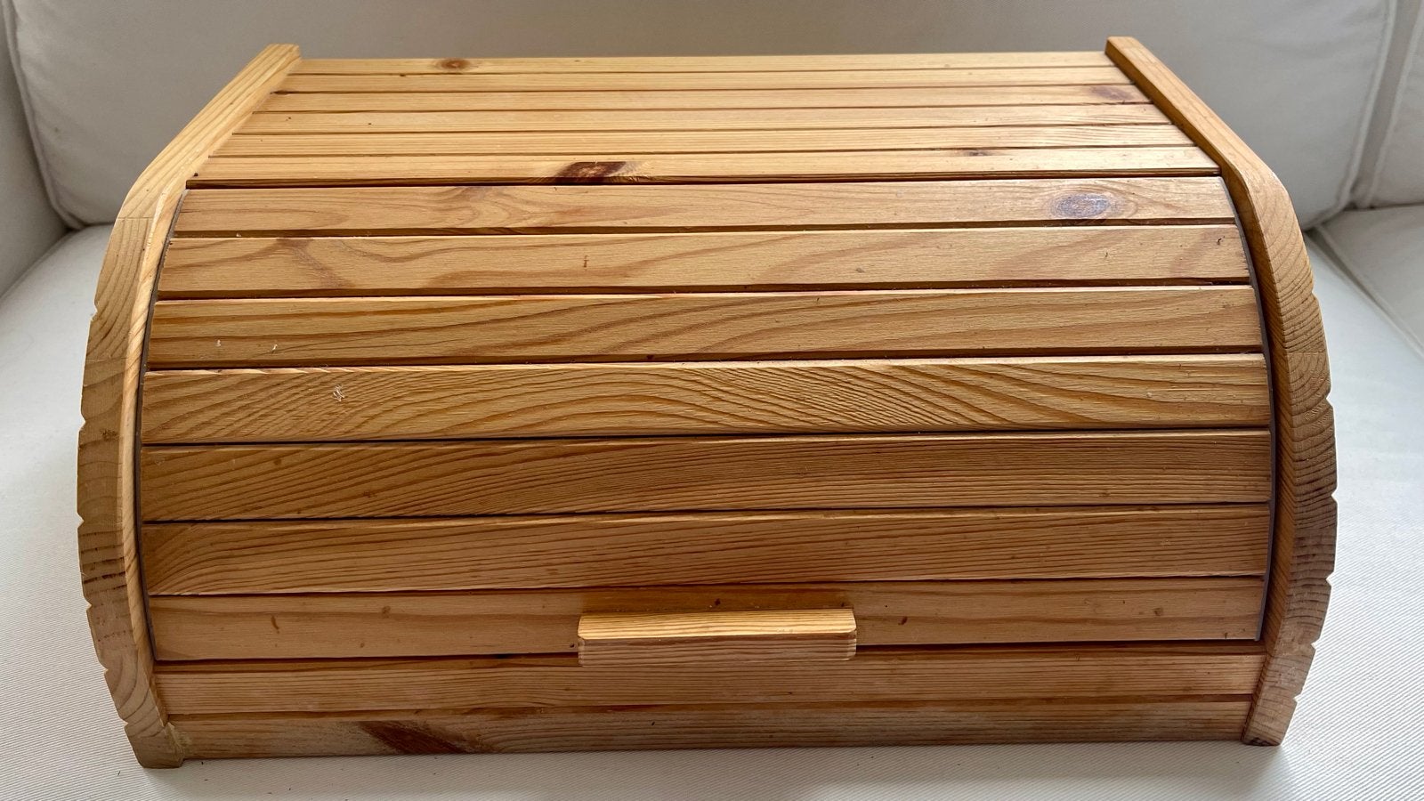 IKEA MAGASIN Wooden Roll-Top Bread Bin, Gebruikt, Hout, IKEA, Ophalen of Verzenden