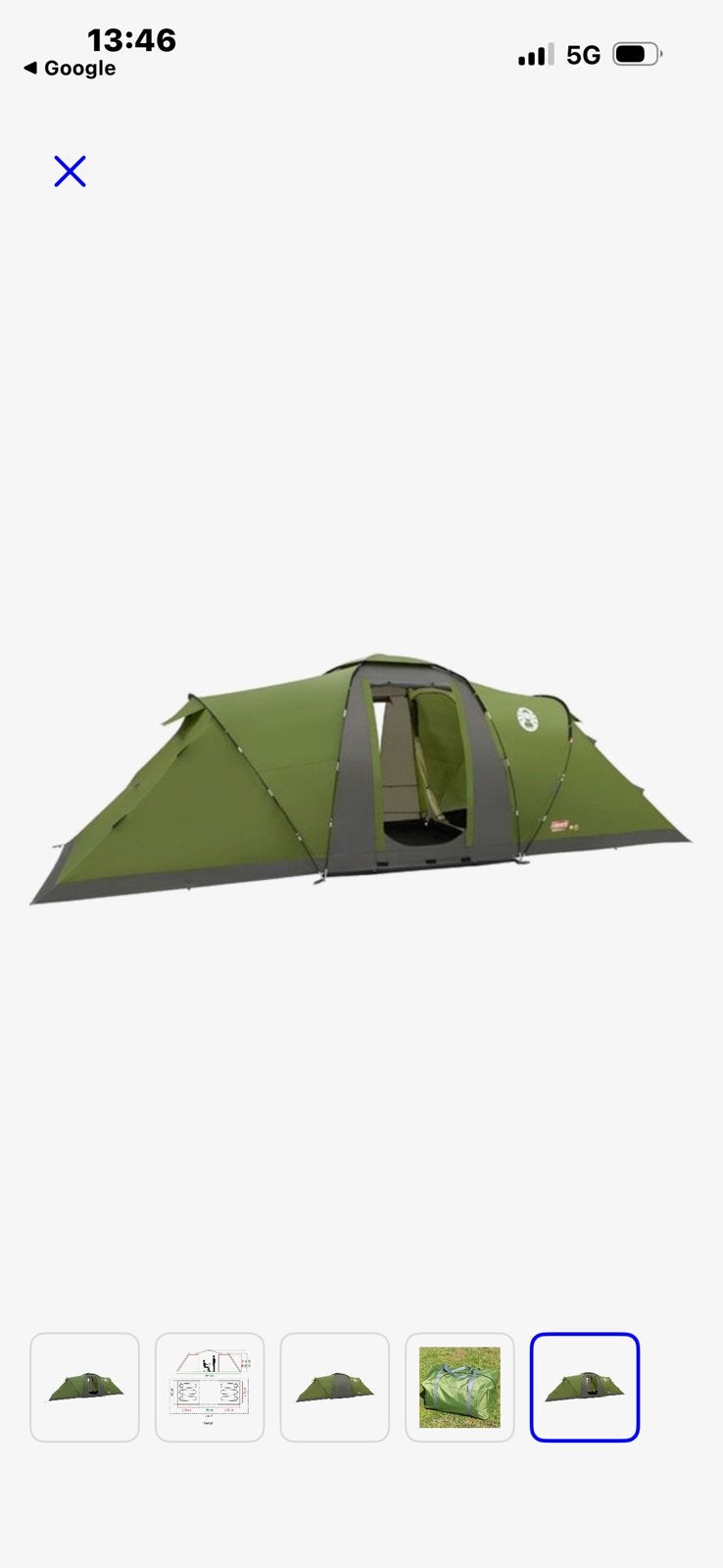 Coleman Bering 6 tent, Ophalen of Verzenden, Zo goed als nieuw, Tot en met 6