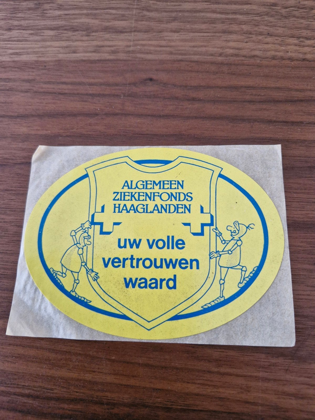 10777 Vintage sticker Algemeen Ziekenfonds Haaglanden, Verzamelen, Ophalen of Verzenden, Nieuw, Bedrijf of Vereniging