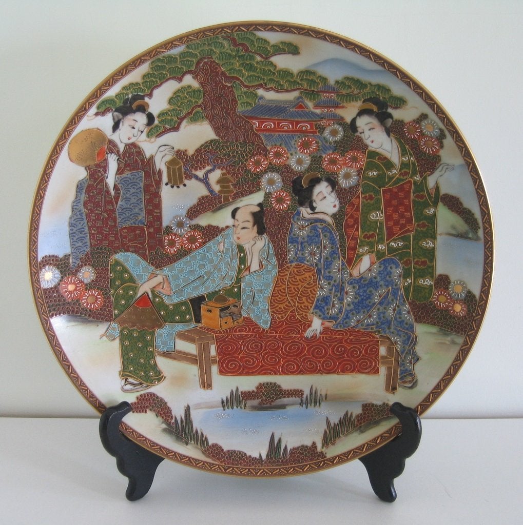 Japanse Satsuma bord  -  1008, Japan, Ophalen