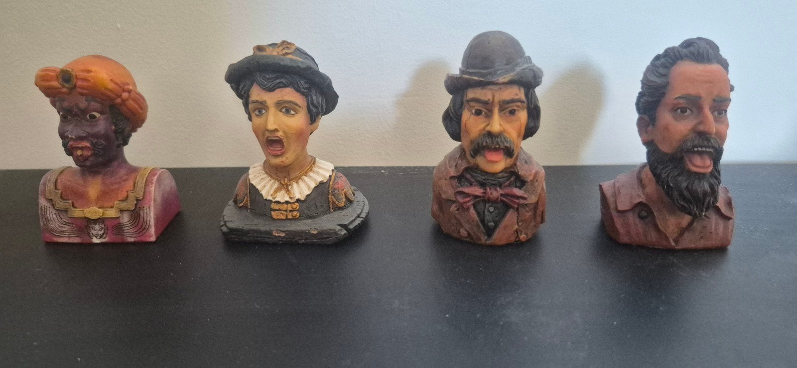 Set van 4 vintage gapers diverse karakters, Ophalen of Verzenden