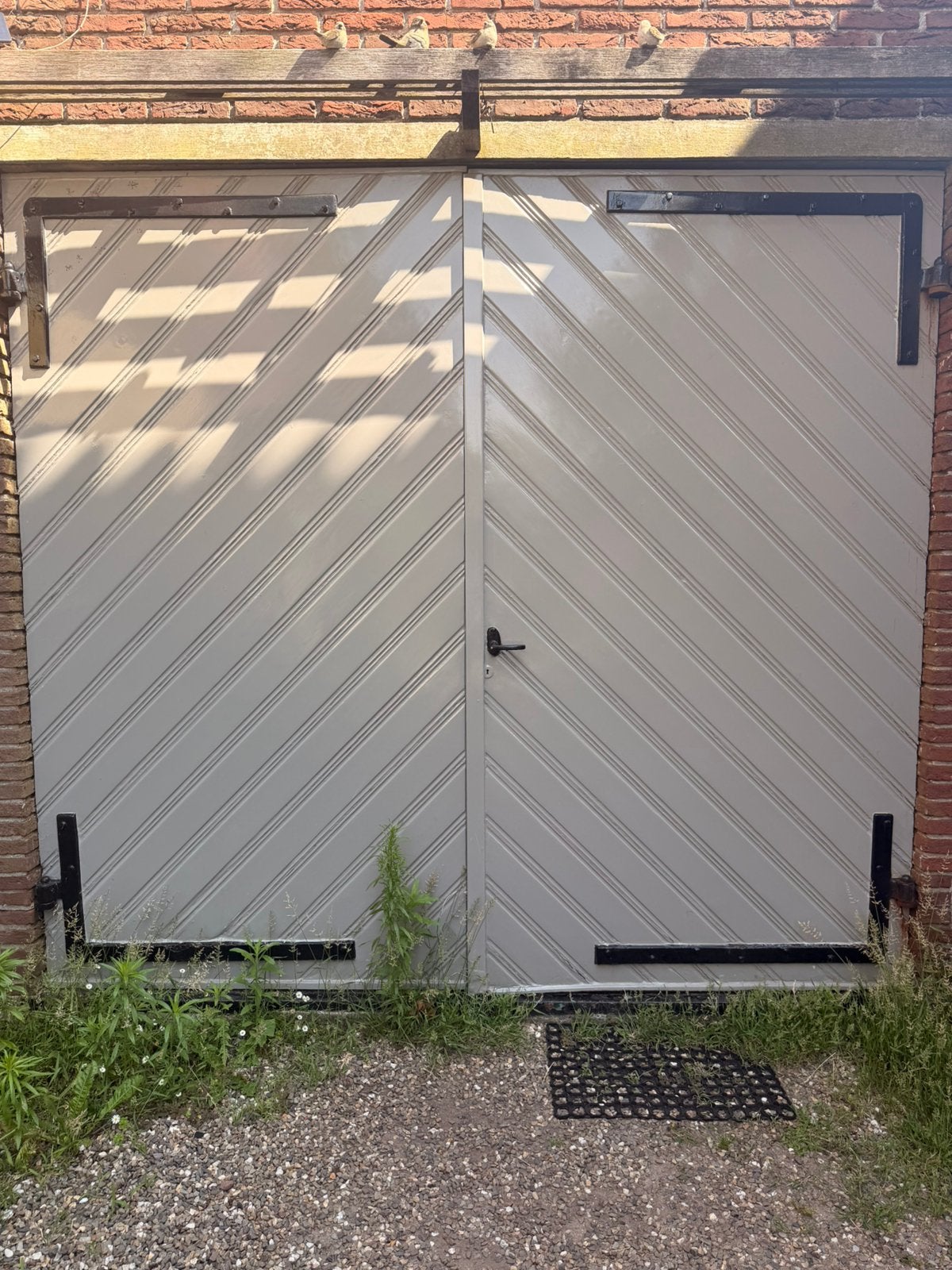 Authentieke houten garagedeur, Ophalen, Gebruikt, 80 tot 100 cm, Minder dan 200 cm