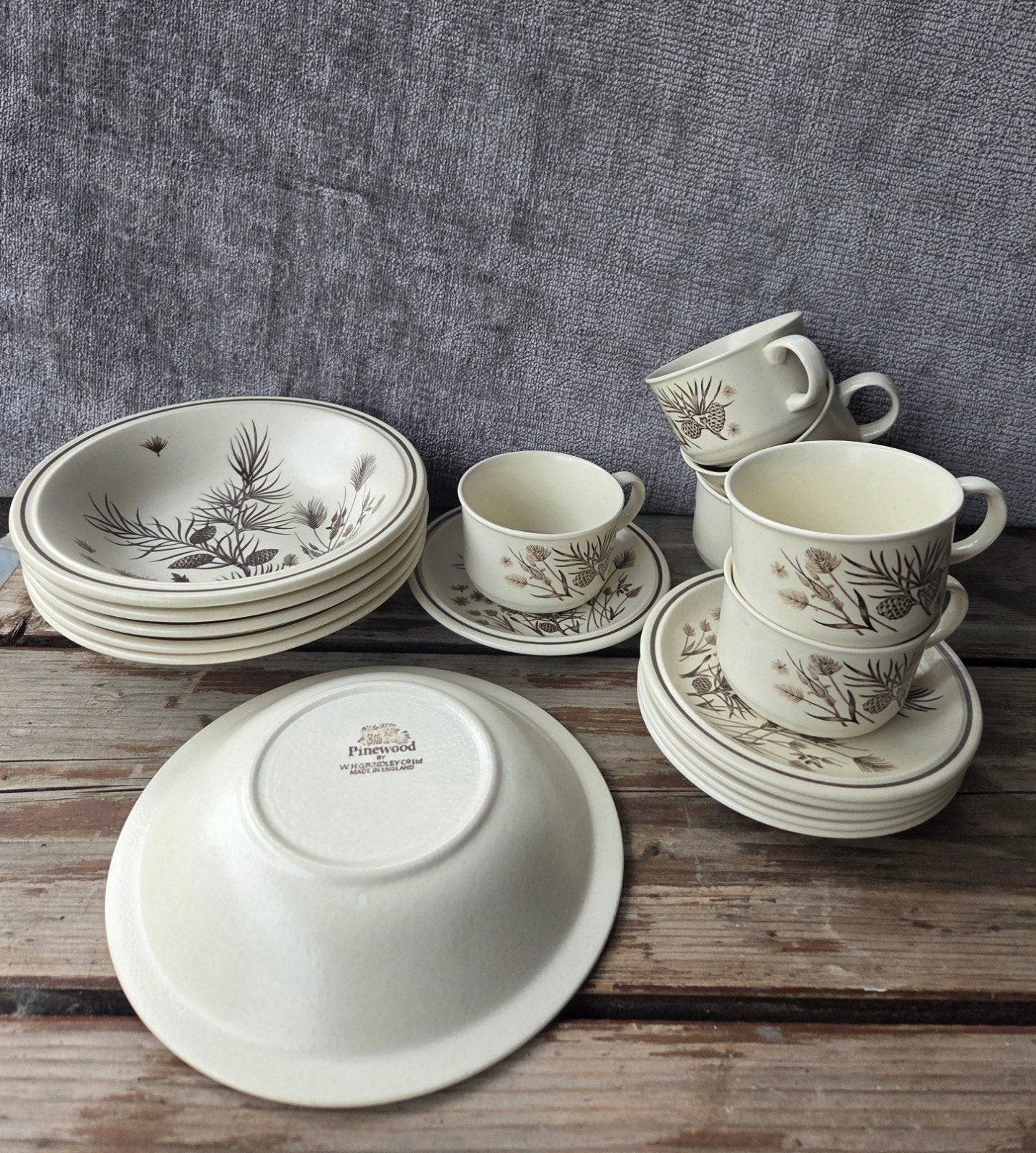 Vintage Pinewood servies/W.H. Grindley Co Ltd, Ophalen of Verzenden