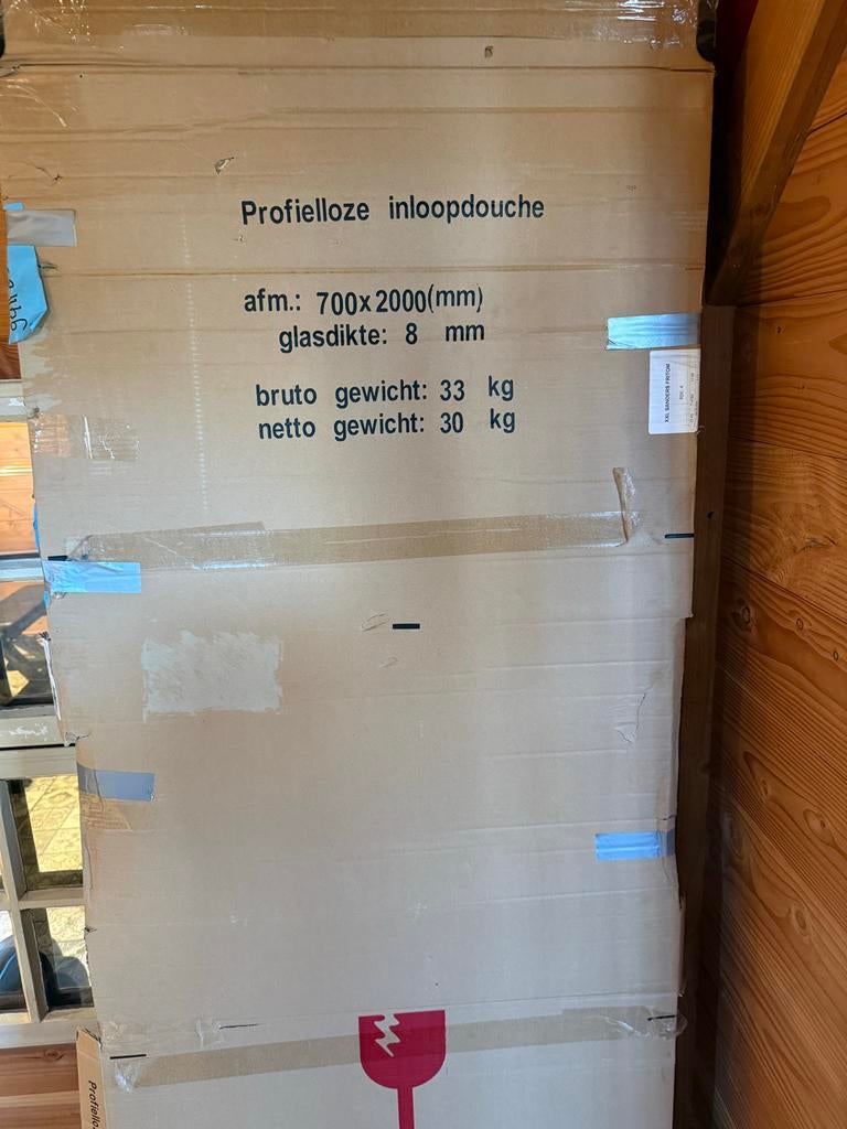 Profielloze inloopdouche 700x2000mm, Ophalen of Verzenden, Nieuw, Glas, Douche