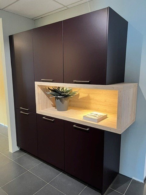 Moderne keuken met 70cm diep werkblad en inbouwapparatuur, Ophalen, Overige kleuren, Nieuw, Dubbelwandige keuken