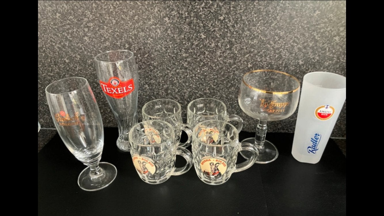 Diverse bierglazen - Texels, Amstel, Radler, Bavaria, Ophalen of Verzenden, Meerkleurig, Overige merken, Glas