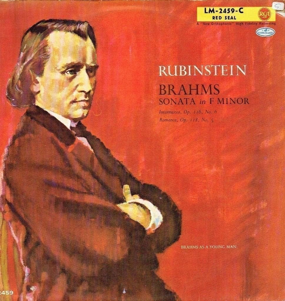 Brahms-Rubinstein–Sonata In F Minor, Cd's en Dvd's, Vinyl | Klassiek, Ophalen, Kamermuziek, Zo goed als nieuw, 12 inch